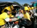En el Km 14.5  de la carretera de Oro Juridiccion de Ciudad Delgado  ocurrio un percanse automovilisto un Microbus P185-405 se conducia a exesiva velocidad  y se precipito chocando con las bardas de seguridad volcando, dos perseonas se conducian en el automotor Marvin Saul Cabrera de 26 aÃ±os era el conductor y Ines Cabrera de 40 las dos personas resultaron heridas de gravedad comandos de salvamento las traslado al Hospital Molina . FOTO- JOSUE GUEVARA